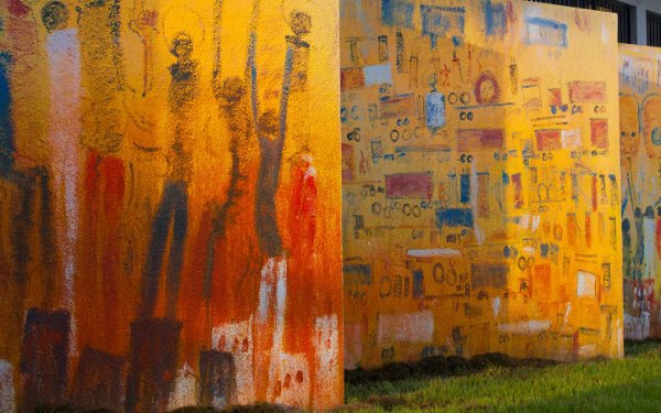 Mural de Purvis Young, Everyday Life, en Miami-Dade Culmer/Overtown Branch Library