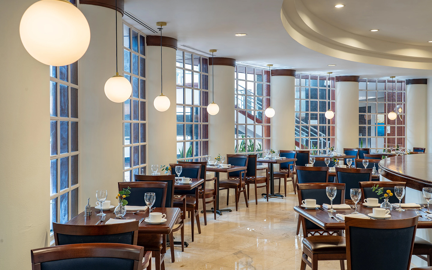 Interior of Whitney's restaurant