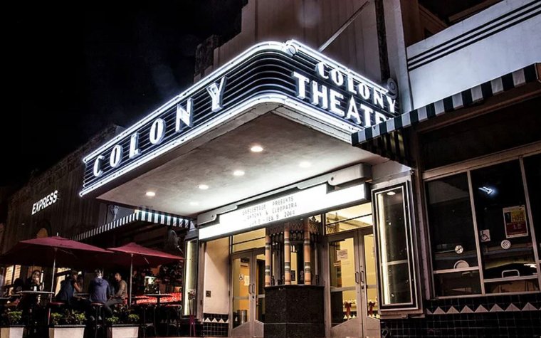 Colony Theatre's Art Deco facade