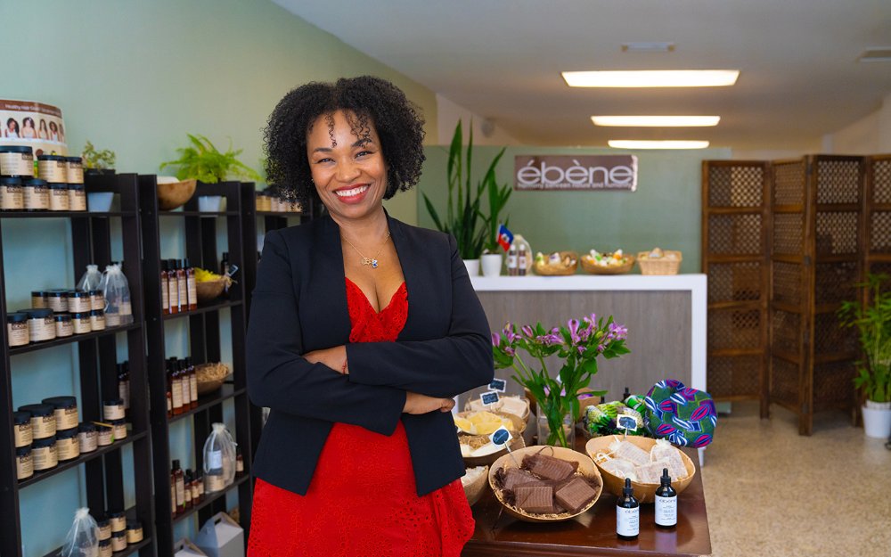 Fayola Nicaisse in her store ébène