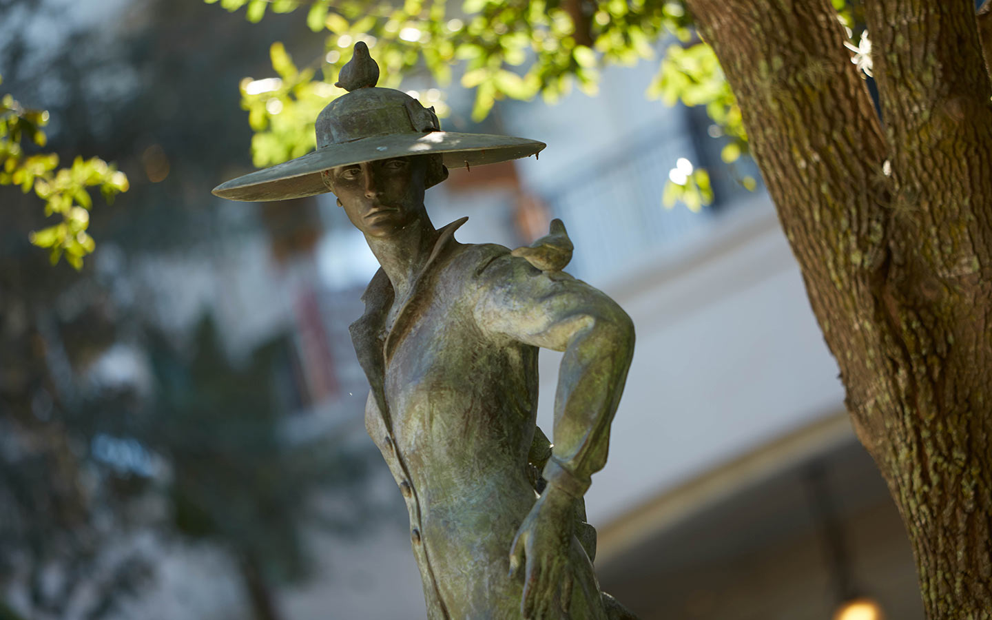 Sculpture displayed outdoors at Merrick Park