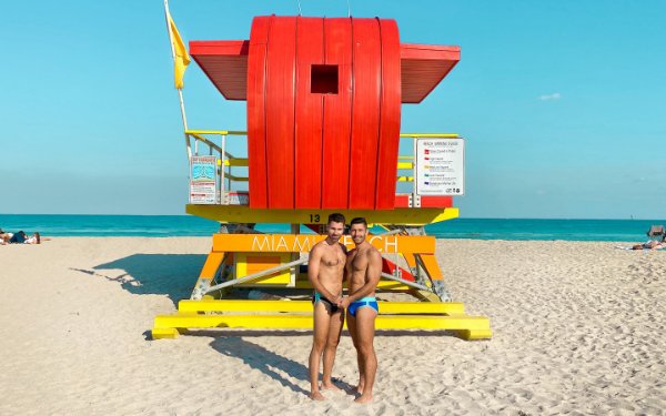 Die Nomadic Boys, Stefan Arestis und Sebastien Chaneac, in Miami Beach