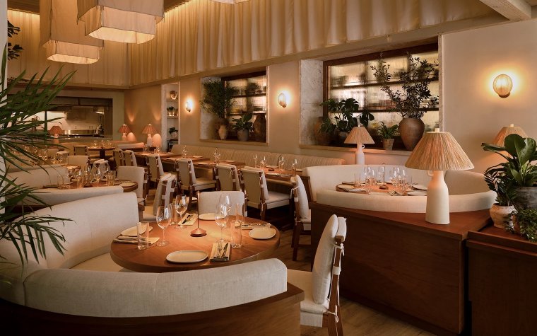 Interior of Aviv restaurant