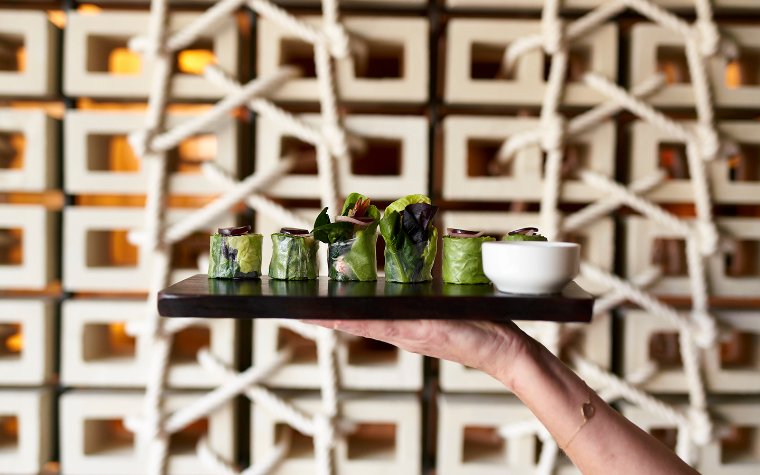 Vegetable rolls at Uchi Miami