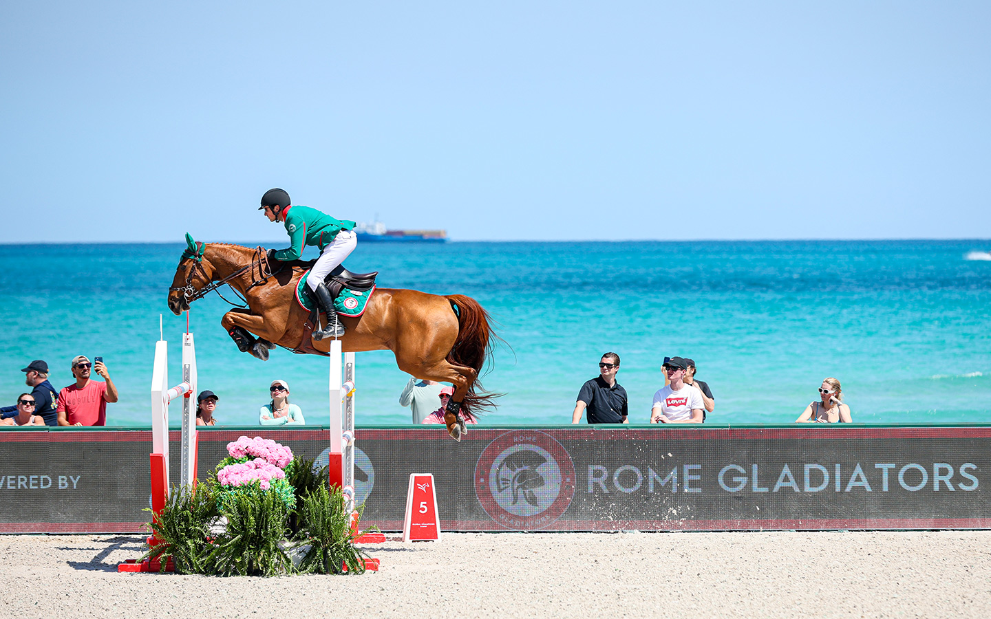 Horse jumping at Longines