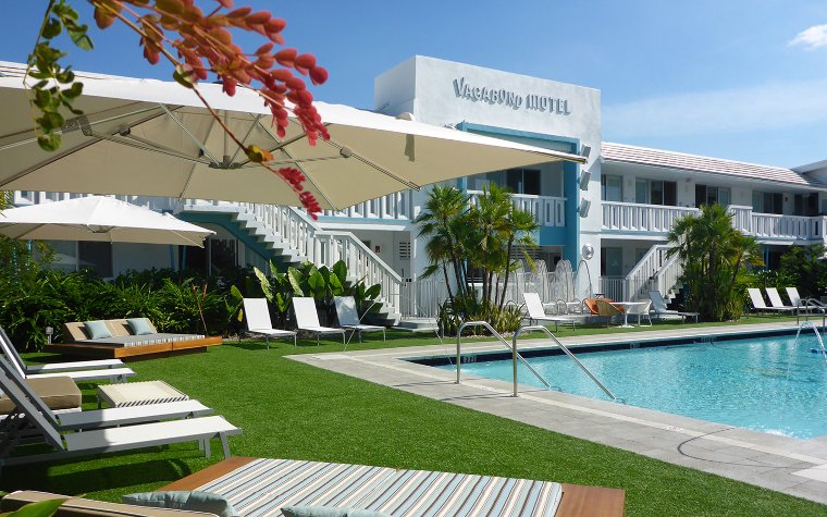 Pool area at The Vagabond Hotel