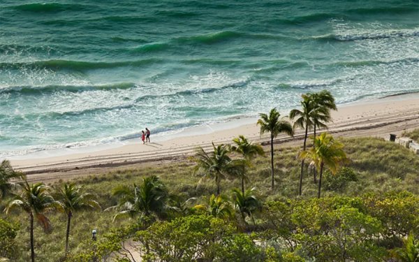 Vista aérea do Beach