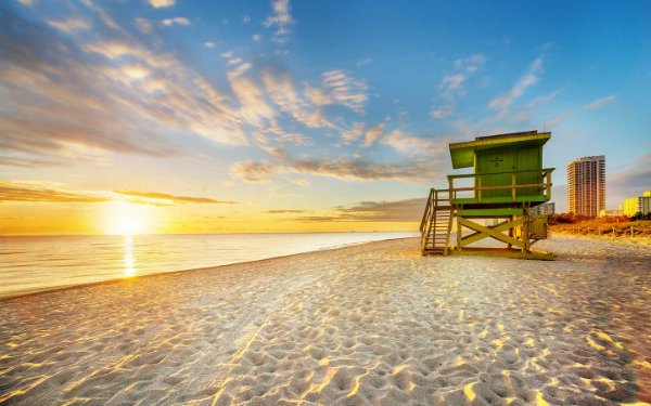 Lifeguard stand on Miami Beach