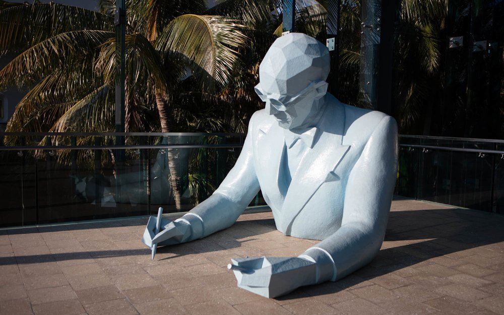 Le Corbusier sculpture by Xavier Veilhan