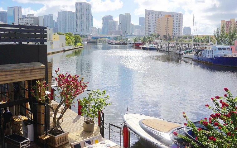 Daytime river view from Seaspice with elegant waterfront dining Daytime river view from Seaspice with elegant waterfront dining