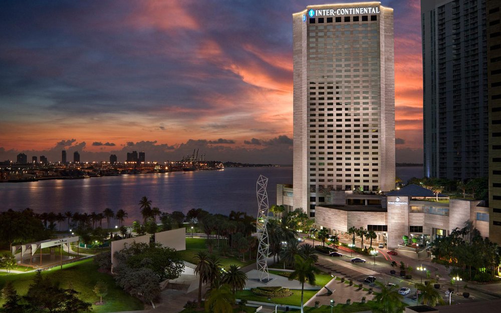 Intercontinental building at dusk