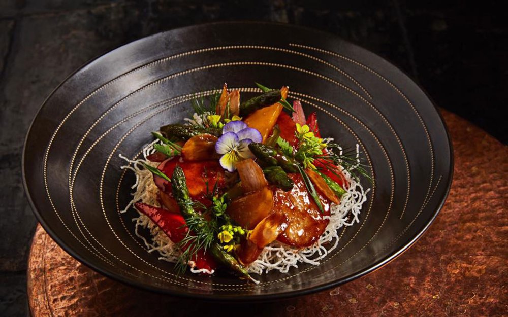 Elegantly plated dish at Jaya