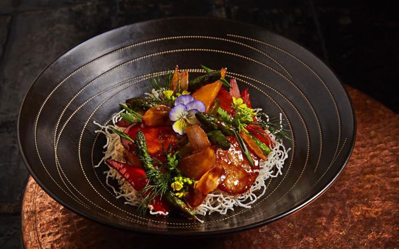 Elegantly plated dish at Jaya