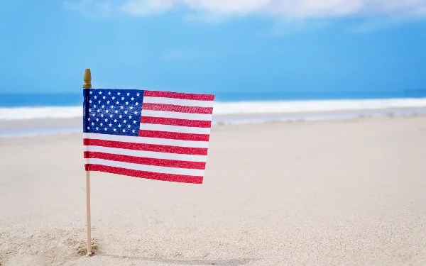 Flag on the Beach