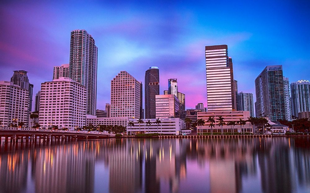 Vista de Brickell desde Brickell Key