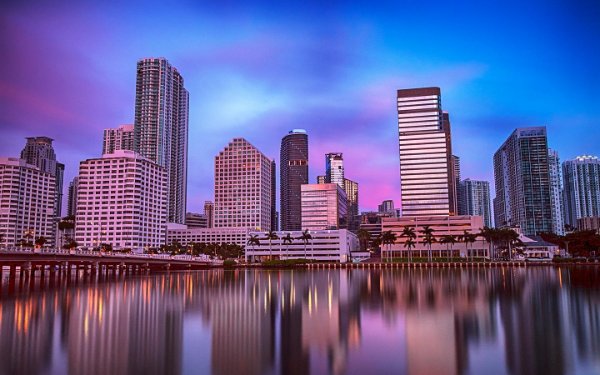 Vista de Brickell desde Brickell Key