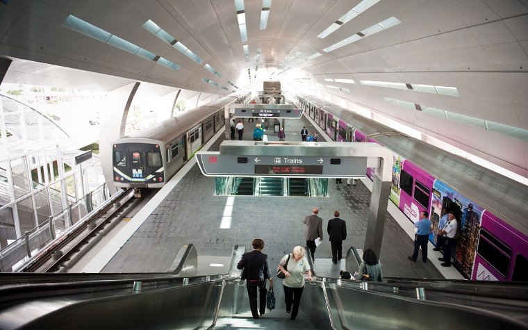 Metrorail terminal inside MIA Metrorail terminal inside MIA