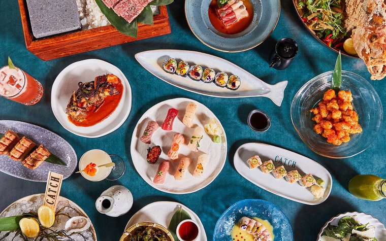 Variety of dishes from CATCH