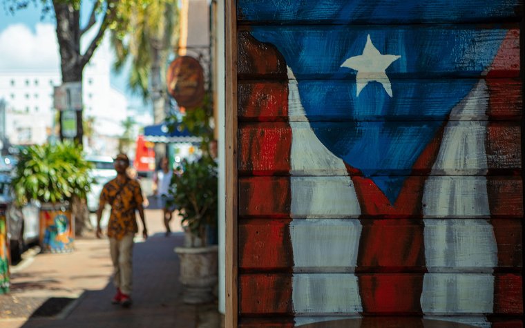 Wandbild mit kubanischer Flagge Little Havana