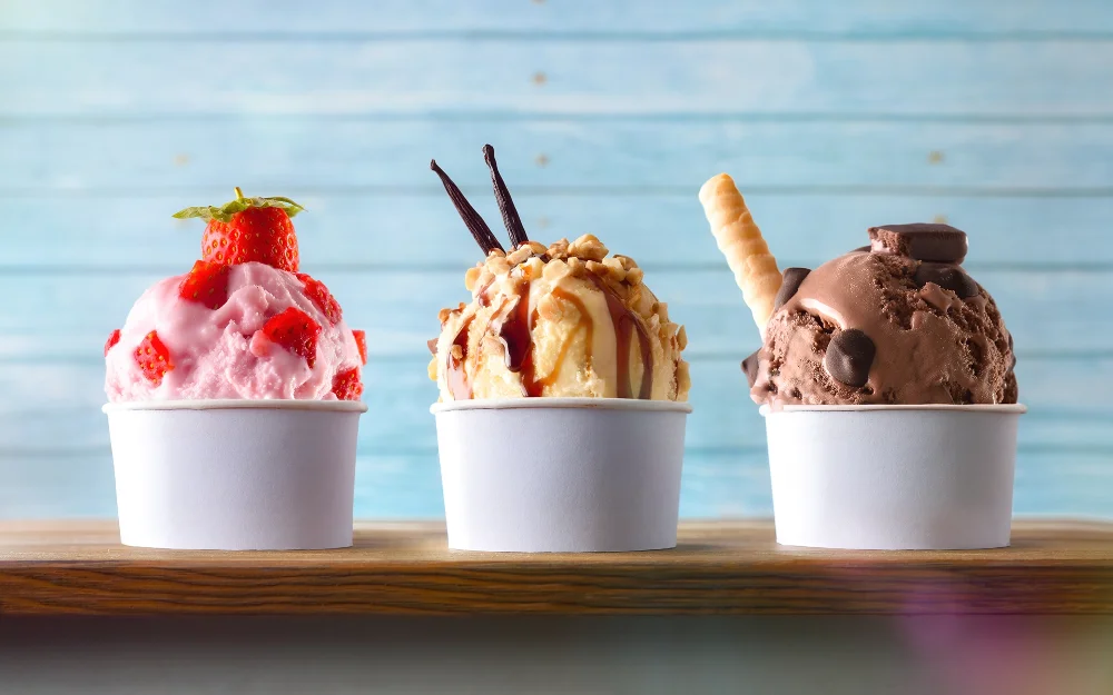 Ice cream sundaes