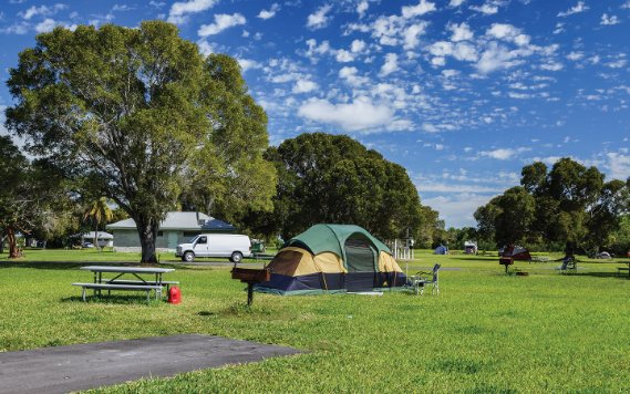 Tent at Flamingo Adventures campground Flamingo Campground