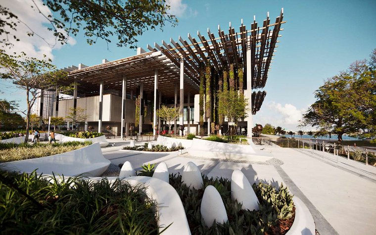 Hanging garden and bay at Pérez Art Museum Miami Hanging garden and bay at Pérez Art Museum Miami